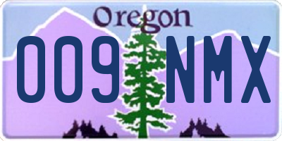 OR license plate 009NMX