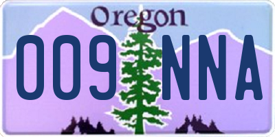 OR license plate 009NNA