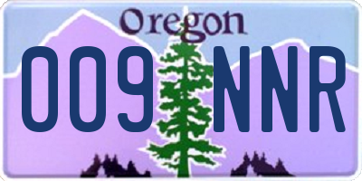 OR license plate 009NNR