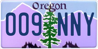 OR license plate 009NNY