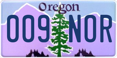 OR license plate 009NOR