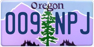 OR license plate 009NPJ