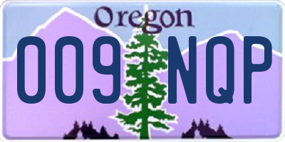 OR license plate 009NQP