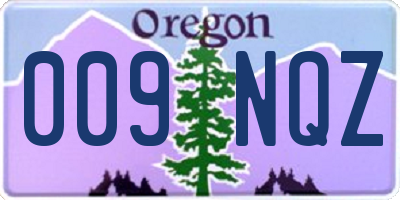OR license plate 009NQZ