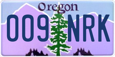 OR license plate 009NRK