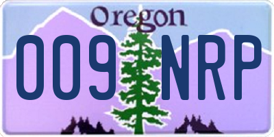 OR license plate 009NRP