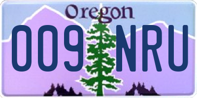 OR license plate 009NRU