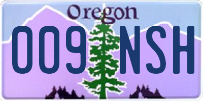 OR license plate 009NSH