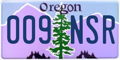 OR license plate 009NSR