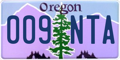 OR license plate 009NTA