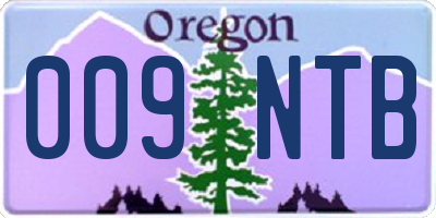 OR license plate 009NTB
