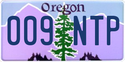 OR license plate 009NTP