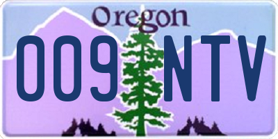 OR license plate 009NTV