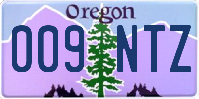 OR license plate 009NTZ