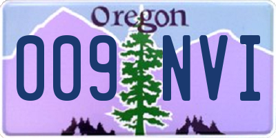 OR license plate 009NVI
