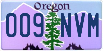 OR license plate 009NVM
