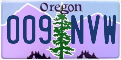 OR license plate 009NVW