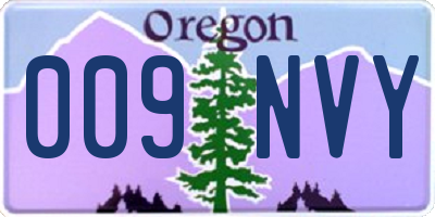 OR license plate 009NVY