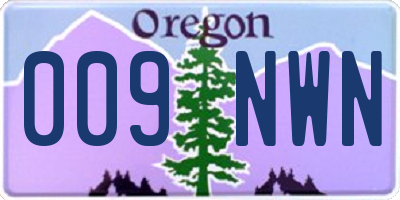 OR license plate 009NWN