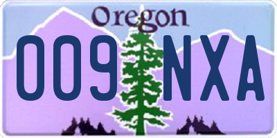 OR license plate 009NXA