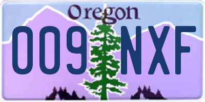 OR license plate 009NXF
