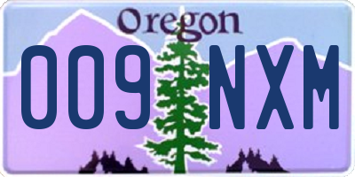 OR license plate 009NXM