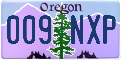 OR license plate 009NXP