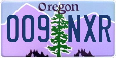 OR license plate 009NXR