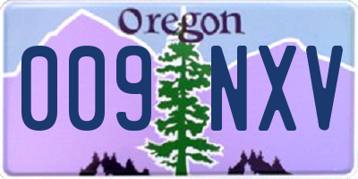 OR license plate 009NXV
