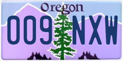 OR license plate 009NXW