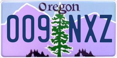 OR license plate 009NXZ