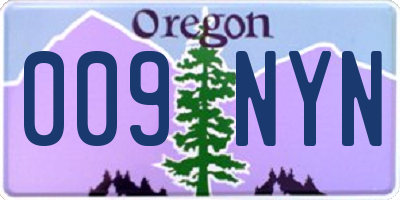OR license plate 009NYN