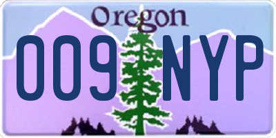 OR license plate 009NYP