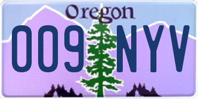 OR license plate 009NYV