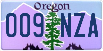 OR license plate 009NZA