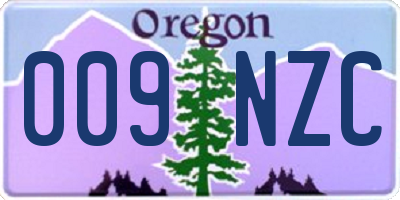 OR license plate 009NZC