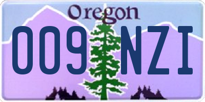 OR license plate 009NZI
