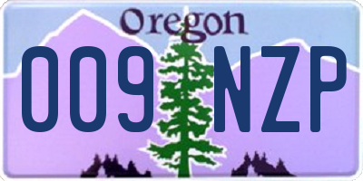 OR license plate 009NZP