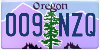 OR license plate 009NZQ