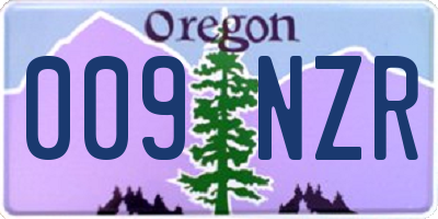 OR license plate 009NZR