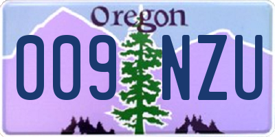 OR license plate 009NZU