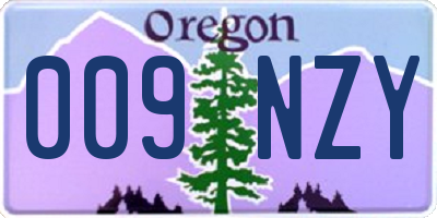 OR license plate 009NZY