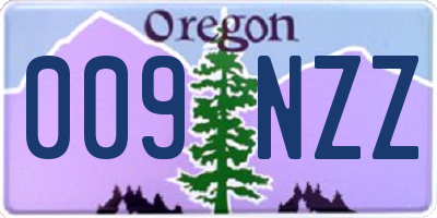 OR license plate 009NZZ