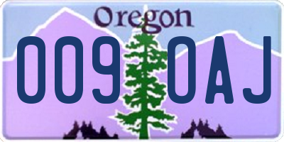 OR license plate 009OAJ