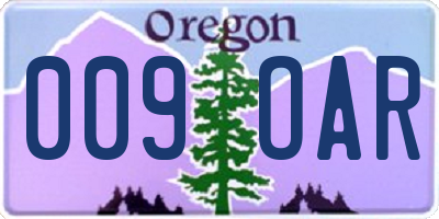 OR license plate 009OAR
