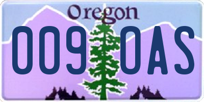 OR license plate 009OAS