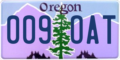 OR license plate 009OAT