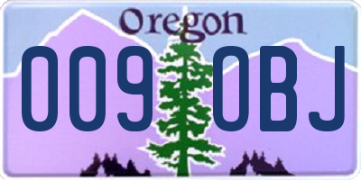 OR license plate 009OBJ