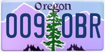 OR license plate 009OBR