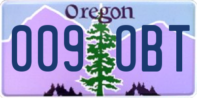 OR license plate 009OBT